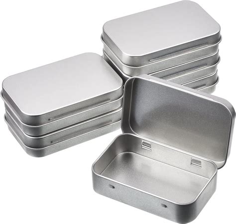 small rectangular metal boxes|rectangular metal storage containers.